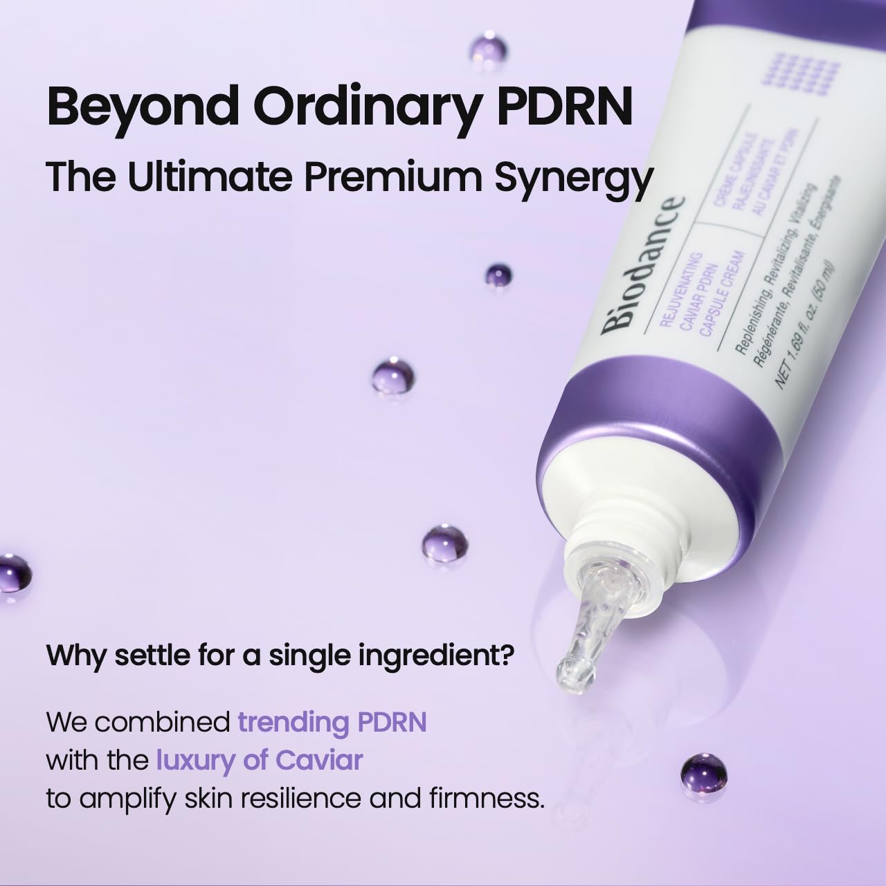 BIODANCE Rejuvenating Caviar PDRN Capsule Cream, Hydrating Face Moisturizer with Caviar Salmon DNA PDRN, Korean Skin Care, Self Care Gifts for Women | 1.69 fl. oz.
