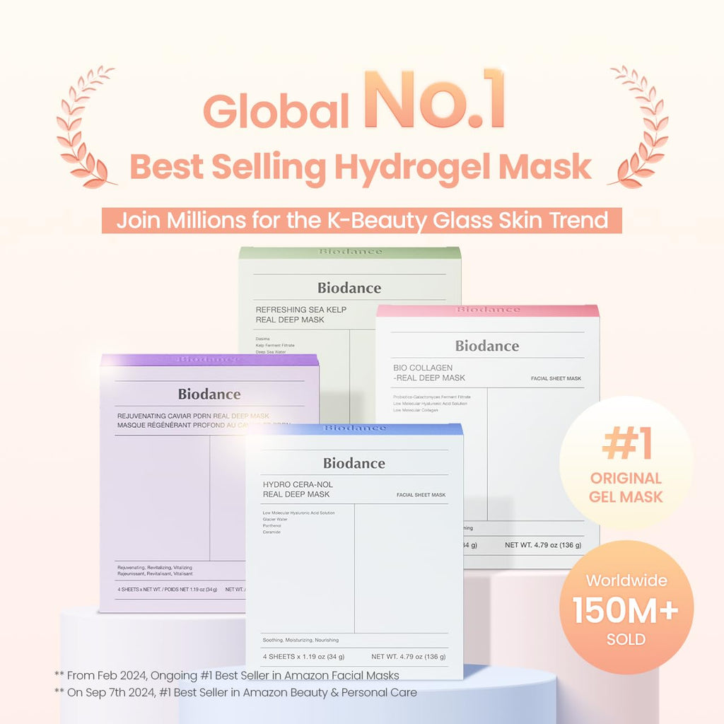 BIODANCE Barrier Rescue Duo: Caviar PDRN & Ceramide Panthenol Real Deep Overnight Gel Mask for Hydrating Plumping for Glass Skin, Korean Skin Care, Skin Care Set